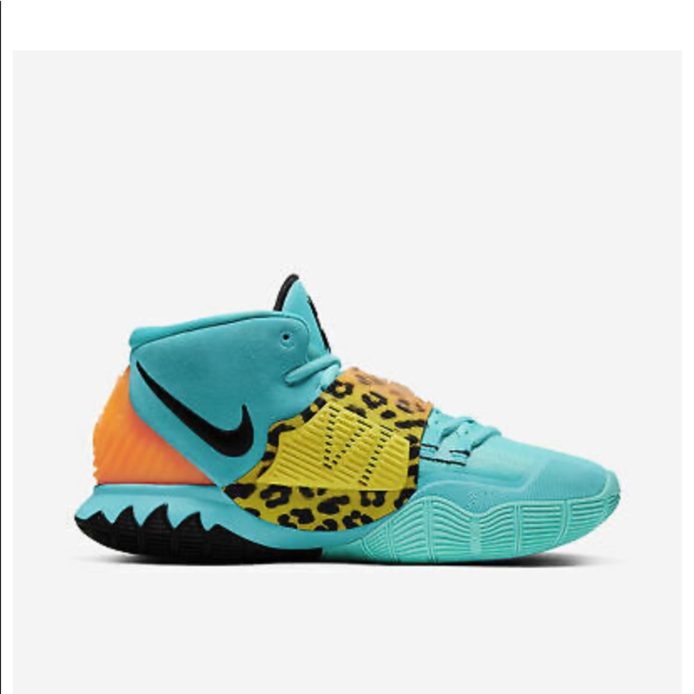 Nike Kyrie 6 Irving Aqua Animal Print Sneakers